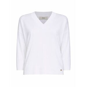Herno Women White Lyocell And Cotton Jersey Sweater